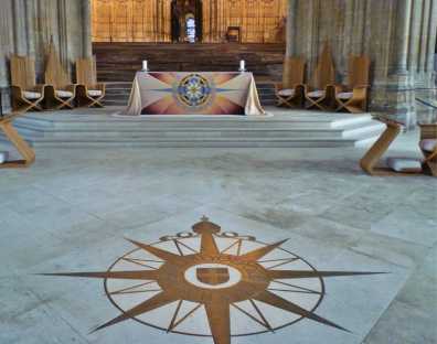 The Compass Rose, inset into the floor of the Nave.