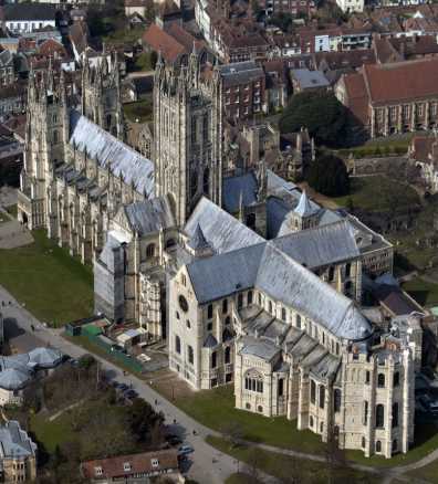 Canterbury Cathedral Aerial View